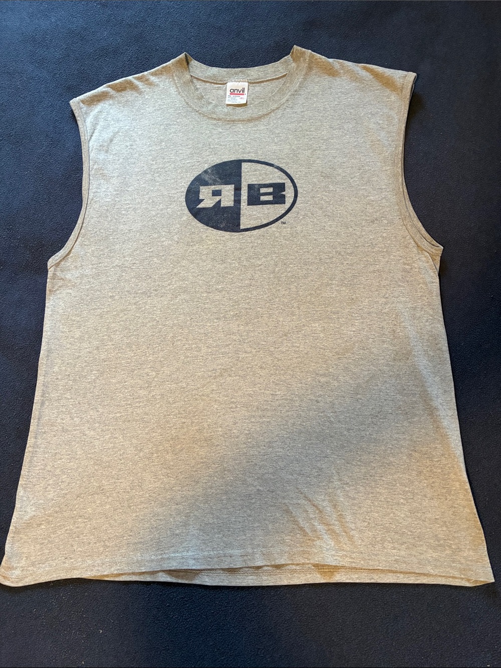 Vintage RollerBlade Logo Men's Grey Sleeveless Tank, XL